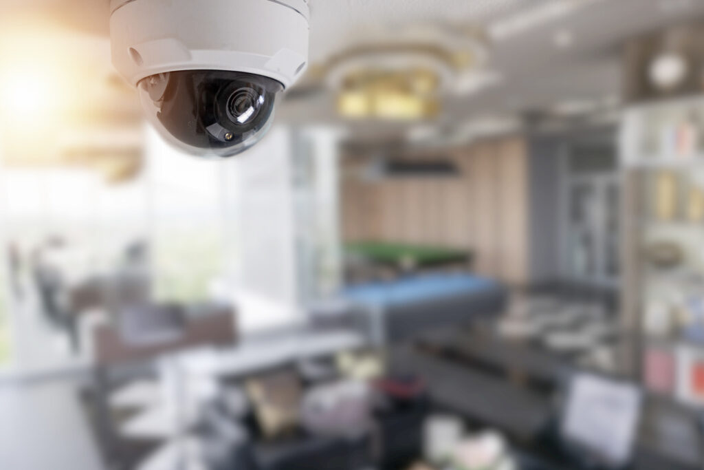 security camera in Living room