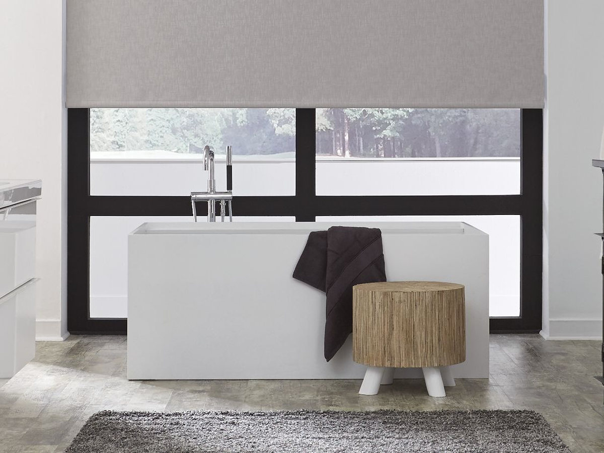 Motorized window shades in a luxury residence