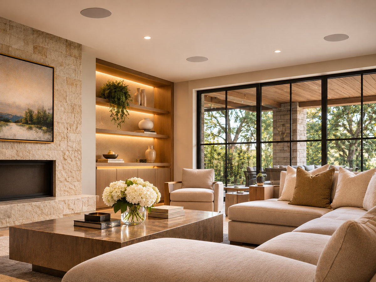 Integrated audio in a luxury home